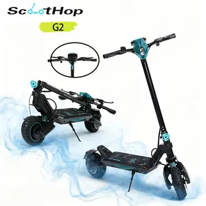 ScootHop G2/G2Pro Electric Scooter for Adults 800/1000W*2 Brushless Motor 10" Off-Road Tires 28/35MPH Range Foldable Commuter E-Scooter with LED Display Dual Braking System H Batteries New Year SpringStatements