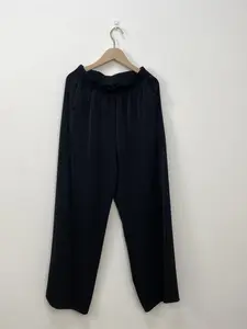 Women's Solid Color Palazzo Pants, Elegant Comfy Wide Leg Trousers for Daily Wear, Casual Work Pants, Ladies Bottoms for All Seasons