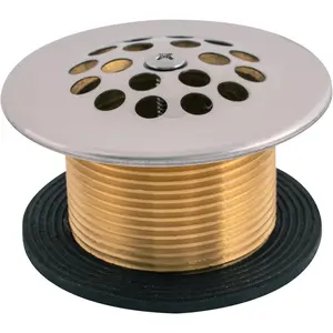 Lever Chrome Plated Brass Bath Drain Assembly with Drain Washer, 1-1/2 Inch x 11.5 Coarse Thread, 35269