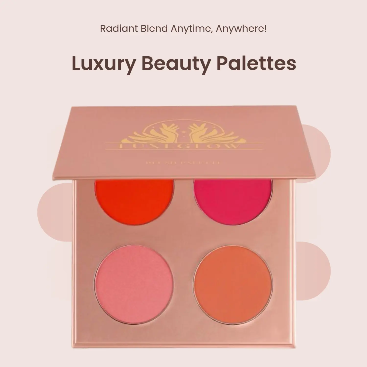 Luxe Glow Cosmetics 4-in-1 Face Palette with Blush, Bronzer, Contour & Highlighter, Travel-Friendly Makeup Compact for Sculpting and a Natural Glow, Makeup Tutorial, Any