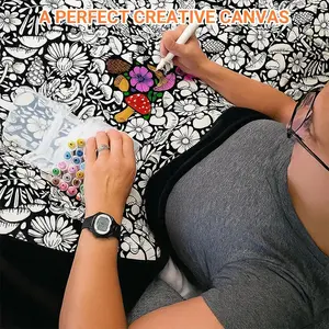 Blind Box Graffiti Blanket Random Pattern DIY Colored Blanket(Markers Not Include) Children's Flannel Blanket, Custom Dyed Fabric, Soft and Comfortable Bedroom Decoration for Children To Freely Paint and Create