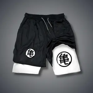 80s 90s summer men shorts for men jorts outfit men graphic shorts Double-layer sports shorts Comfortable short shorts summer