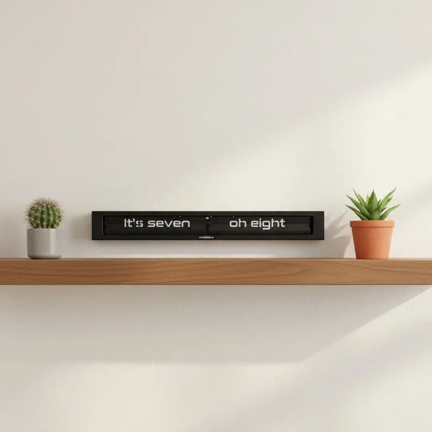 Texttime 2.0 Metal Modern Text Flip Clock