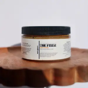 THE FIXER SUGAR SCRUB - Exfoliating & Brightening Plant-Powered Scrub with Turmeric Lemon Zest & Jojoba Oil for All Skin Types 4 oz