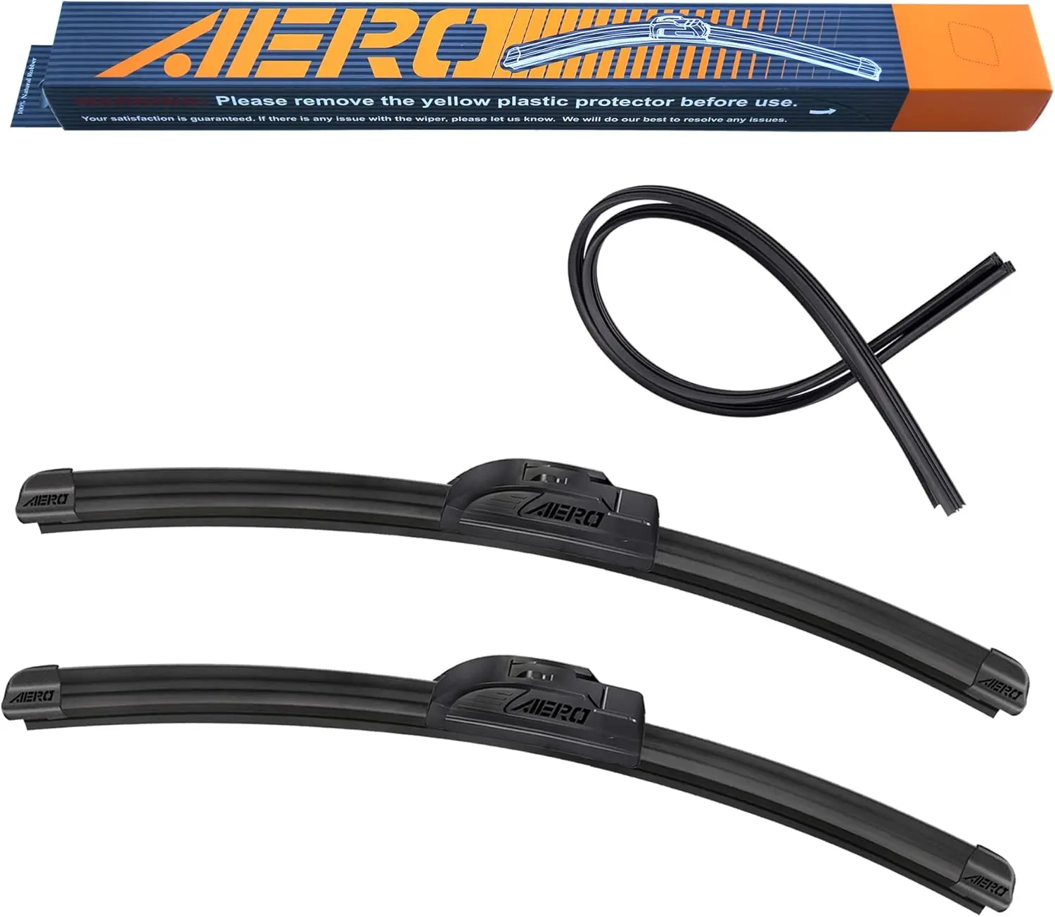 Voyager " + " Windshield Wipers, Premium AllSeason Automotive Replacement Wiper Blades with Extra Rubber Refills + Year Warranty (Pack of )