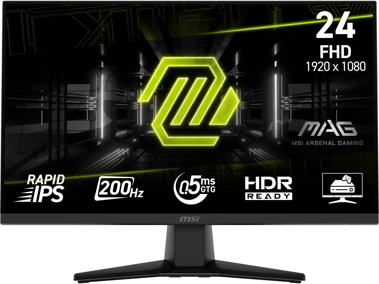 MSI 24 inch Full HD 200Hz IPS with AMD FreeSync Premium 0.5ms HDR Ready Low Blue Light Anti Flicker Gaming Computer Monitor for both Work and Gaming MAG 242F