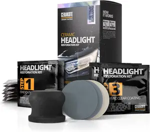 CERAKOTE Ceramic Headlight Restoration Kit - 10-Wipe Kit, No Power Tools Required, Restores Headlights to Like-New Condition, Vehicle-Ownership-Long Guarantee