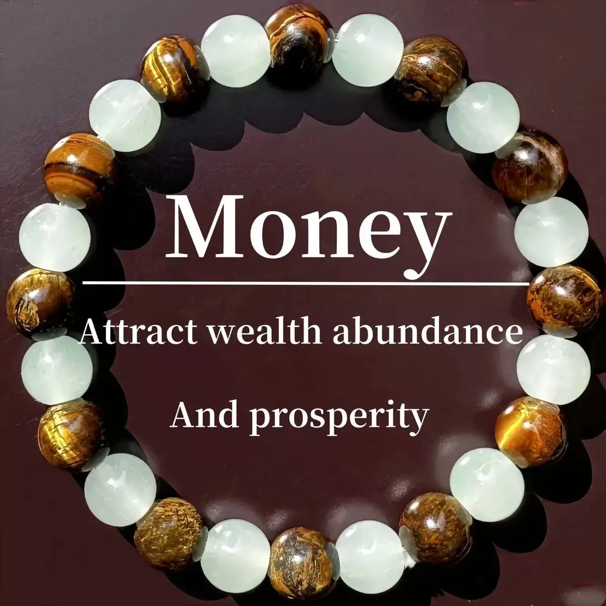【Elegant】Tiger Eye Natural Stone Gemstone Jade Bracelet Exquisite hand polishing, elegant and auspicious delicate gift for men and women.