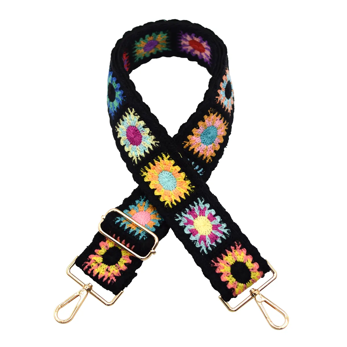 Embroidered Adjustable Bag Strap Crossbody，Exchangeable bag Strap Crossbody ，Shoulder Strap, 2" Wide Thick Handbag Straps