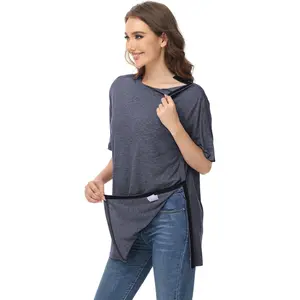 Unisex Post Shoulder Surgery Snap Tearaway Shirt for Rotator Cuff and Chemo Port - Adaptive Clothing