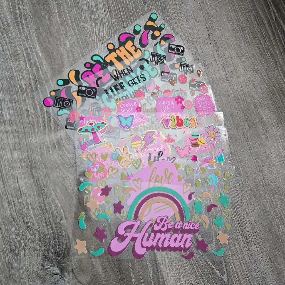 Positive, Support, and Awareness UVDTF Cup Wraps and Decals