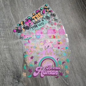 Positive, Support, and Awareness UVDTF Cup Wraps and Decals