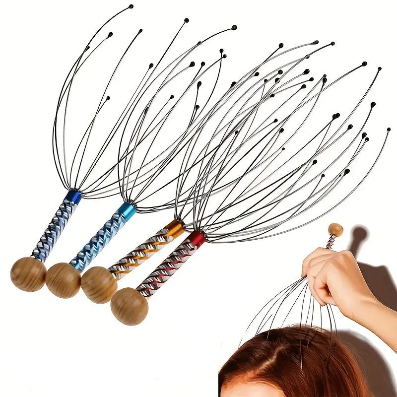 Unisex Head Scalp Massager, Portable Stress Relief Scalp Scratcher, Ergonomic Relax Design, Durable Easy-to-Use Massage Tool, Perfect Gift for Wellness Enthusiasts