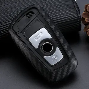 Tpu Car Key Cover Key Fob Case Cover Shell with keychain Car Key Protector Car Key Accessory for BMW 1 3 5 7 Series X3 X5 X6 F15 F16 F20 F30 Car Accessories