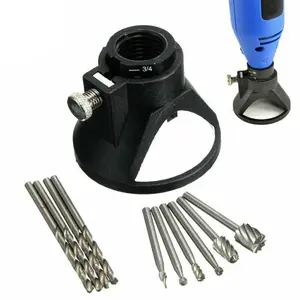 Router Drill Bits Tool Drill Bit Kit Cutting Guide Locator Rotary File Milling Set for Dremel Rotary 11Pcs