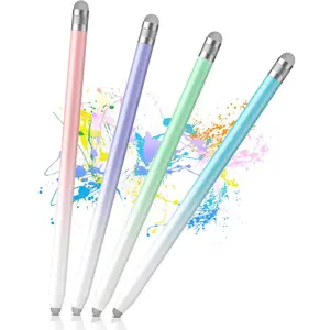 Stylus Pens for  Screens, 4 count Stylus Pen for iPad with Precision Double Fiber Tips, Compatible with  iPad//Android/Tablets and Other Capacitive  Screens