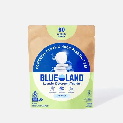 Blueland Laundry Detergent Tablets Refill, Eco-Friendly Plastic-Free Refill Pacs for HE & Standard Washers, Scented & Unscented