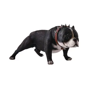 JXK American Bully 1/6 Statue Lifelike Puppy Decor for Desktop Great Gift for Dog Lovers