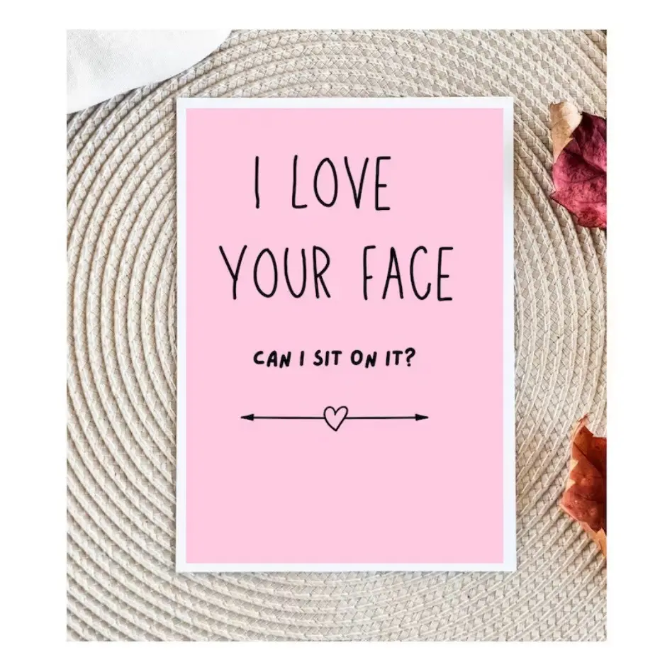 Witty Love Card - A2 Size 4.25 x 5.5 - Premium Card Stock - Punny Card - Snarky Valentine's Day Card - Witty Anniversary Card - Dirty love Cards - Card For Him - Card For Husband