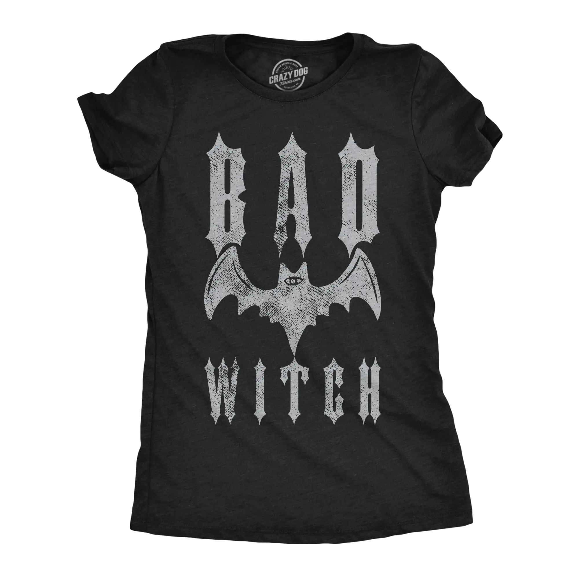 Womens Funny T Shirts Bad Witch Sarcastic Halloween Bat Graphic Novelty Tee for Ladies Funny Womens T Shirts Cute Vintage Fashion Casual Ladies T-Shirt Gift Halloween Tops for Women Funny Sarcastic Top Women's Black -