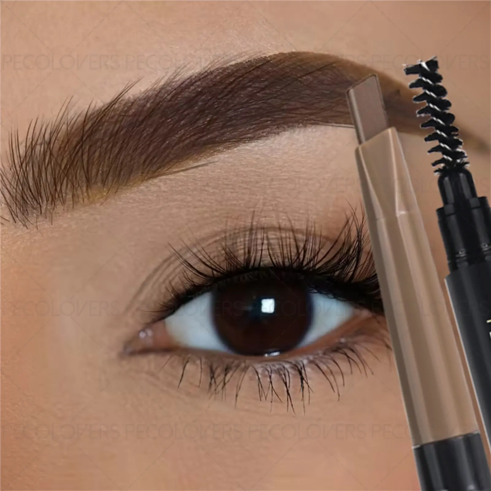 1PC Automatic Rotating Double-headed Eyebrow Pencil - Eyebrow Makeup, Multiple Colors Available (dark Brown, Light Brown, Taupe, Black), Smudge-proof, Durable, Christmas Gift, Cosmetic