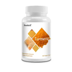 Bunkell Turmeric Health Supplement, supports liver health and joint health, 120 capsules.