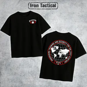 Iron Tactical Blackwater Global Security T Shirt Men's Retro Tactical Logo Graphic Tee Outdoor Sports Apparel Gift Men