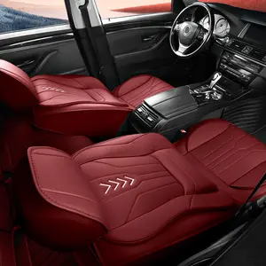 Universal Car Seat Cover Set, Durable Protection for All Seasons, Napa Leather Full Surround Design, Single Front Passenger Seat, Automotive Seat Covers