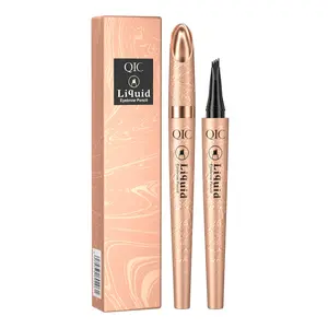 Eyebrow Pencil,Light Brown 4-Point Micro-Fork Tip Eyebrow Pen,Smudge-Proof Portable Microblading Eyebrow Pencil,Eye Makeup Long-Lasting Waterproof To Create Exquisite Eyebrow Hair for Women