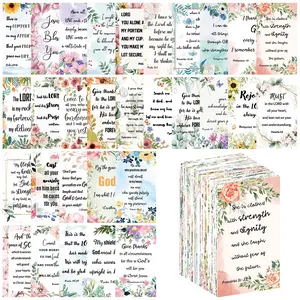 60 Inspirational Bible Verse Cards with Floral Design, Charming Flower Designs, Floral Illustration, Prayer & Encouragement Cards, Perfect Gift for Christian Friends, Scripture Cards