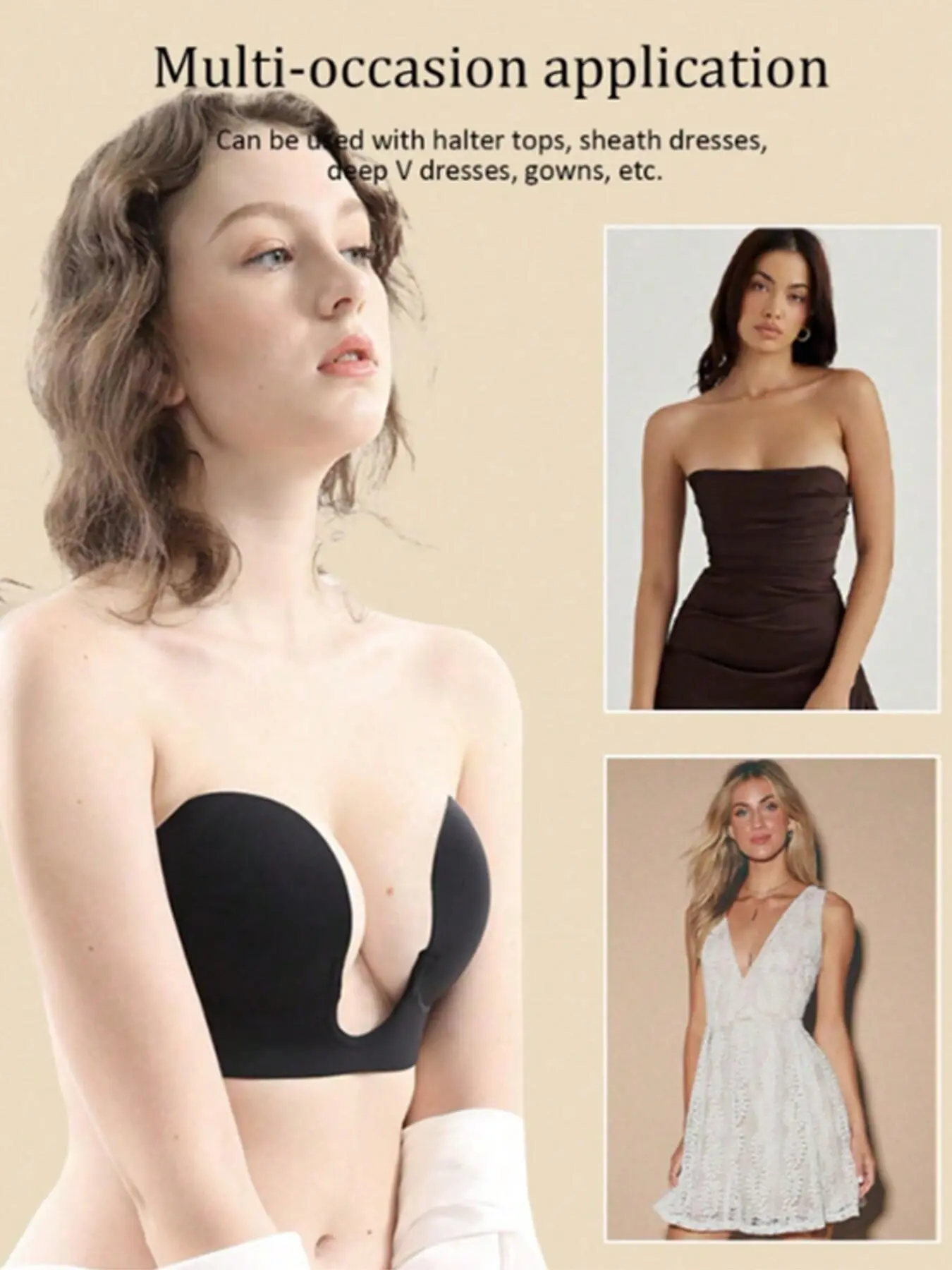 green emerald velvet dress Invisible Silicone Bras