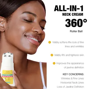 Neck Massage Firming Cream, Roll Ball Massager For Quick Absorption, Natural Moisturizing Skin Lotion