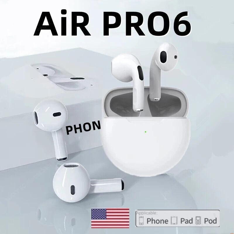 Air Pro 6 TWS Headphones Headset EarPhone Wireless Bluetooth Mini EarBuds HD