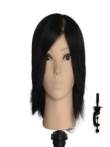Male Hairdresser Training Mannequin Head, Realistic Fiber Practice Model for Cutting & Dyeing, Ideal for Beauty School Education