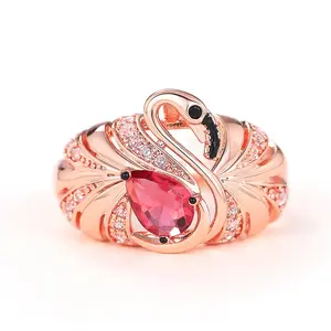 Luxury Flamingo Ring - Unique Animal Design For Women, Statement Mid Finger Jewelry