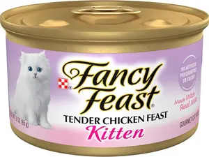 Kitten Tender Chicken Feast Wet Kitten Food Pate - (Pack of 24) 3 oz. Cans