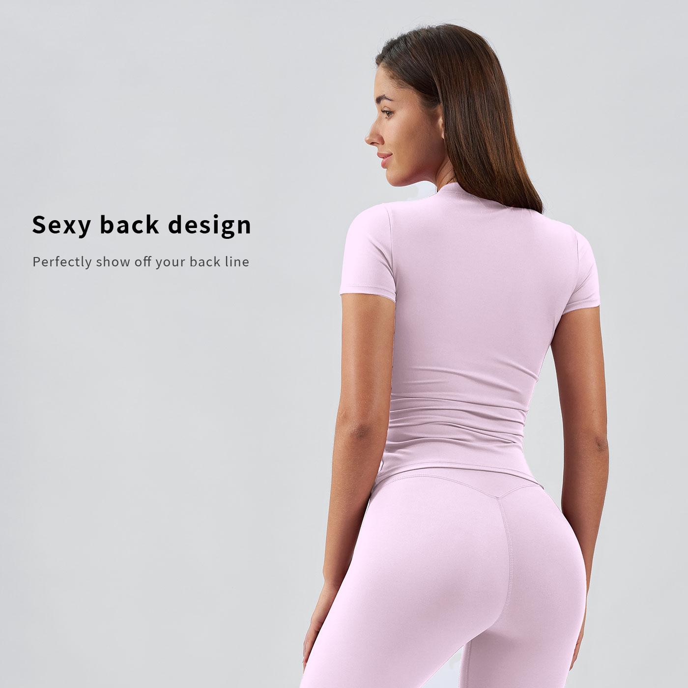 Tenwolf Women's Quick-Dry Slim-Fit Short-Sleeve Sports Top - Athletic Fashion, Fitness Sport Top, Activewear Clothes for Gym, Yoga, Women's Everyday Wear, Women's Clothes