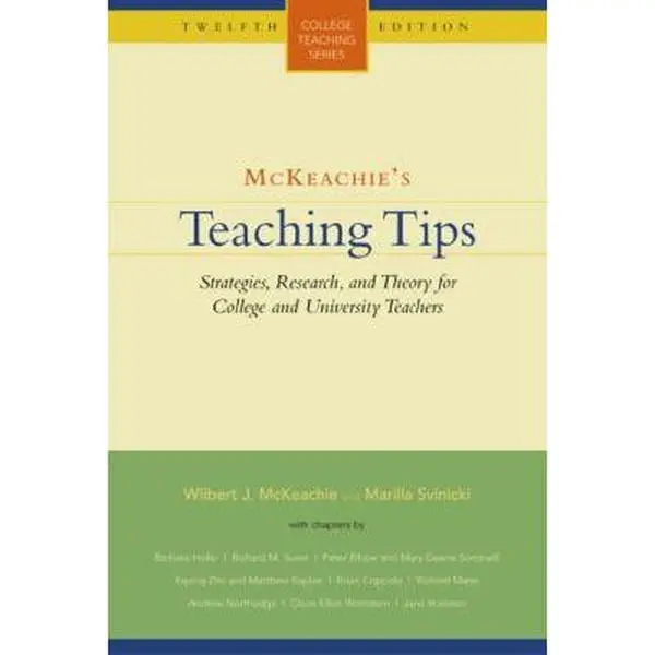 USED Book - McKeachie's Teaching Tips: Strategies, Research, and Theory for College and University Teachers (College Teaching Series) by Wilbert McKeachie (Paperback) - english