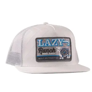 Lazy J Ranch Wear Unisex Ice Blue Quilted Aztec Jughead White Mesh Back Snapback Hat