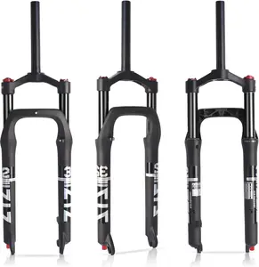 ZTZ 26 * 4.0 inch Fat Tire MTB Air Suspension Fork - Ultralight Rebound Adjustment Front Fork,120mm Travel, 135mm Spacing Hub，9mm QR，Crown Lockout， Ideal for Snow Beach XC Mountain Bikes