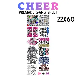 Pro Blanks Pre-Made DTF Gang Sheet, 22x60 in DTF Sheets with Multi-Colors for Vibrant Art, DIY Specialty Supplies for Toys & Hobbies