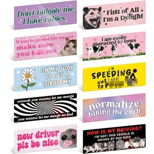 10PCS Funny Car Magnet, Fun Prank Magnetic Bumper Decals for Adult Magnetic Car Stickers for Vehicles and Trucks