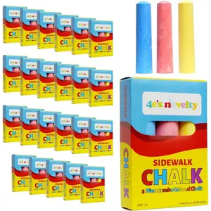 Jumbo Chalk for Kids - 24 pcs per pack - Non-Toxic Sidewalk Chalk Bulk Pack, Ideal for Toddlers ages 1 to 3