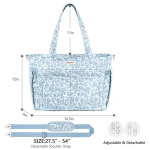 Bagstellar Corduroy Tote Bag for Women, 15.6 Inch Laptop Work Tote Bags for School College with Large Cup Holder, Durable Zipper Corduroy Casual Tote Purse Shoulder Handbags for Women Work, Daily, Travel, Gym