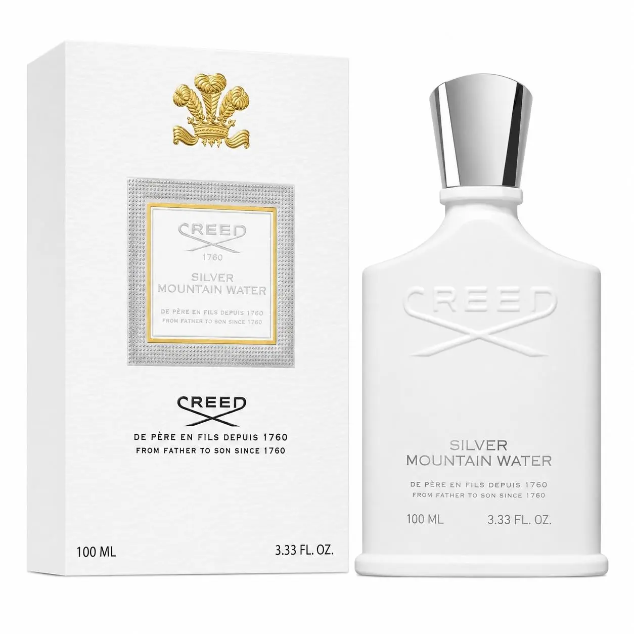 Creed Silver Mountain Water For Unisex 3.3 Oz, Fruity & Woody, Citrus, Experience the exhilarating freshness of Silver Mountain Water, a fragrance for the modern minimalist inspired by the breathtaking beauty