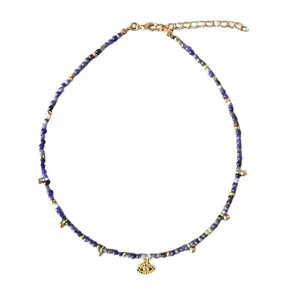 Navy Beads with Lucky Eye - Elegant Beaded Design for Personalization and Versatile Use