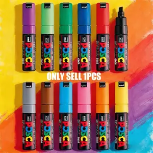 Posca POP Poster Waterborne Formula Pen, 1 Count Colorful Acrylic Marker, Advertising Pen, Large Head Graffiti Pen, Quick Dry Fluorescent Marker