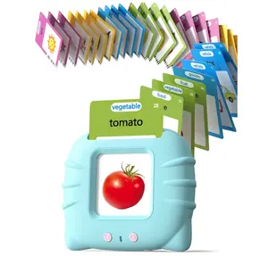 Airbition Talking Flash Cards for Toddlers 1 2 3 4 Year Olds, Montessori Language Learning Toys with 224 Words, Pocket Speech Therapy Toys, and Speech Development Educational Playthings for Children