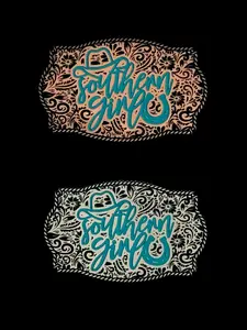 Southern Girl Western Style Tooled Acrylic Laser Engraved Hat Patch