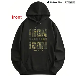‘Iron Sharpens Iron’ Workout Hoodie – Camo Style Unisex Christian Apparel